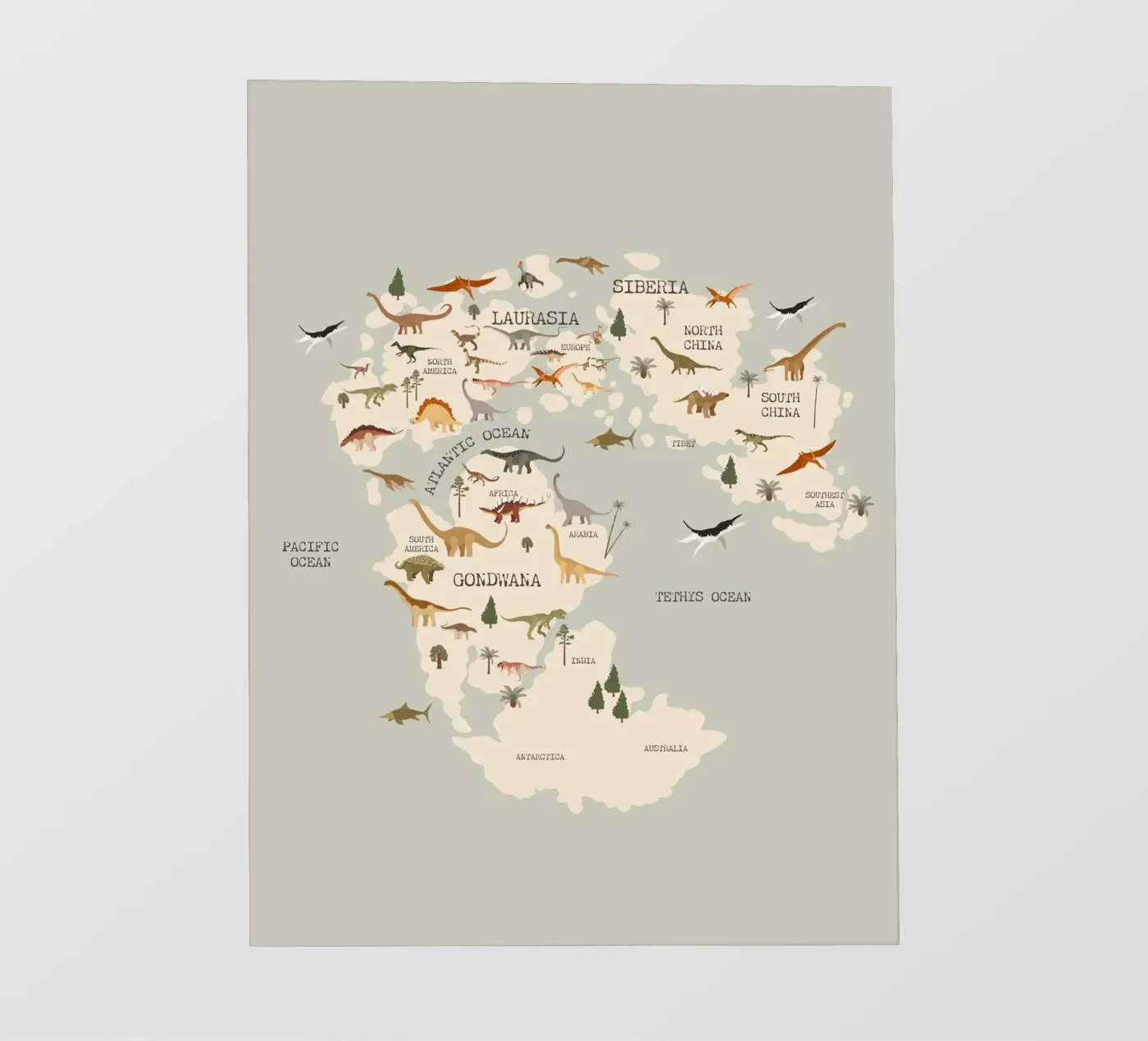 Dino Map pellicola backlit da treechild