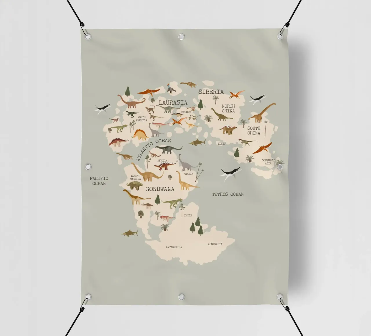 Dino Map telo in pvc da treechild