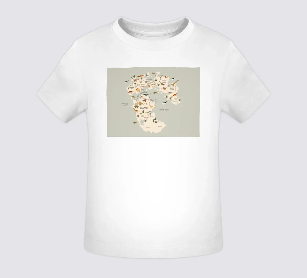 Dino Map No 2 maglietta neonato da treechild
