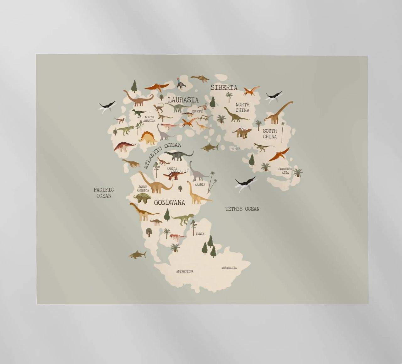 Dino Map No 2 pellicola backlit da treechild