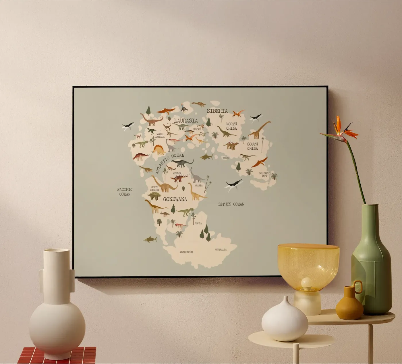 Dino Map No 2 Acryl-Glas von treechild