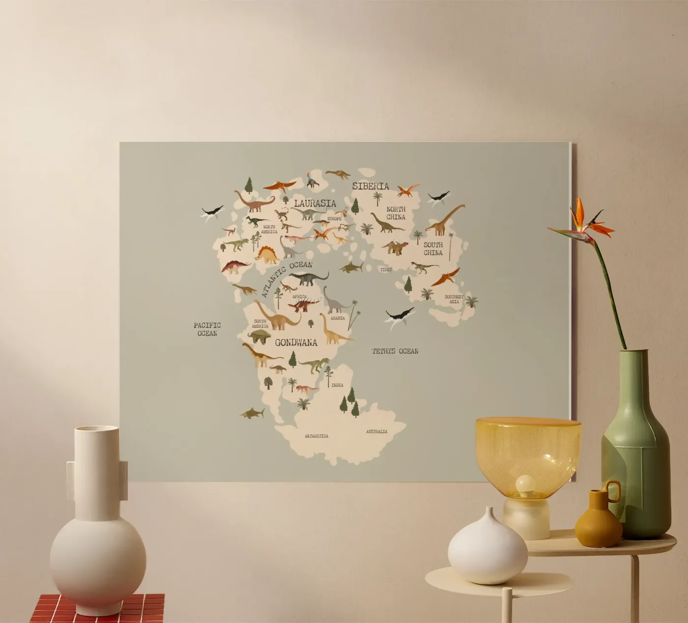 Dino Map No 2 Acryl-Glas von treechild