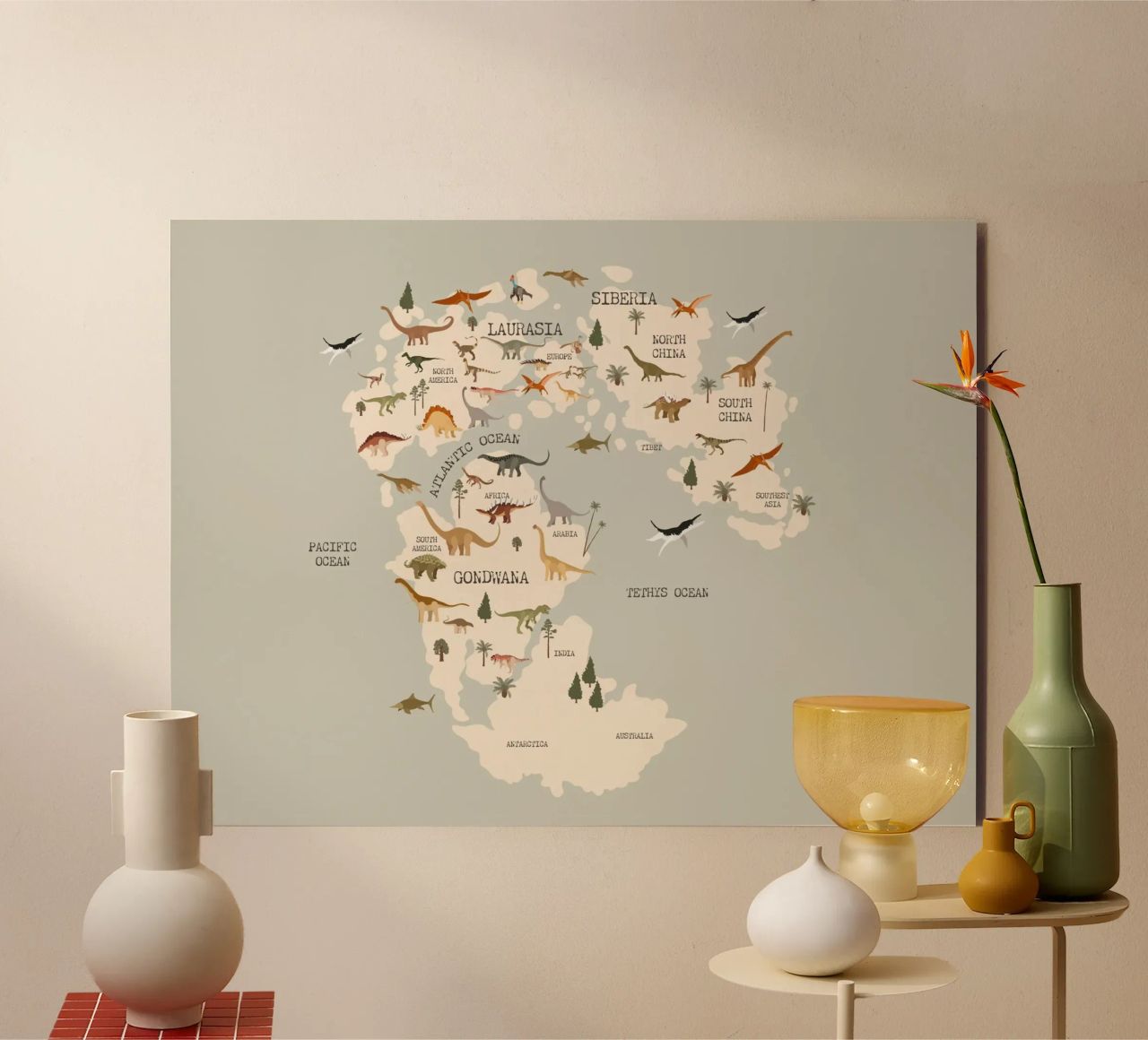 Dino Map No 2 alluminio dibond da treechild