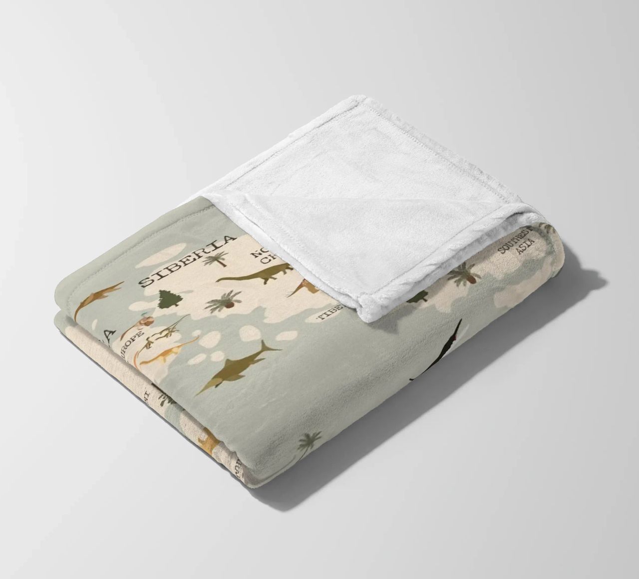 Dino Map No 2 coperta in pile da treechild