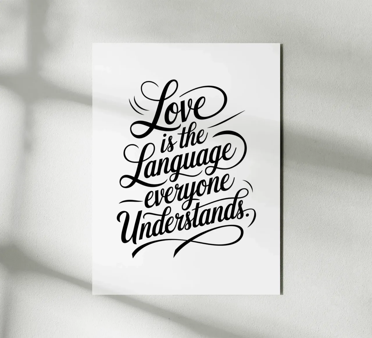 L'amore è la lingua che tutti capiscono. alluminio dibond da logic