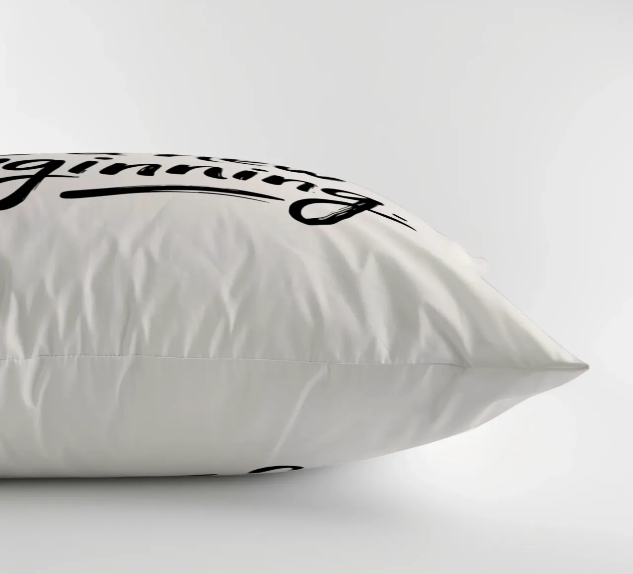 Every day is a new beginning. decorative cushion by logic