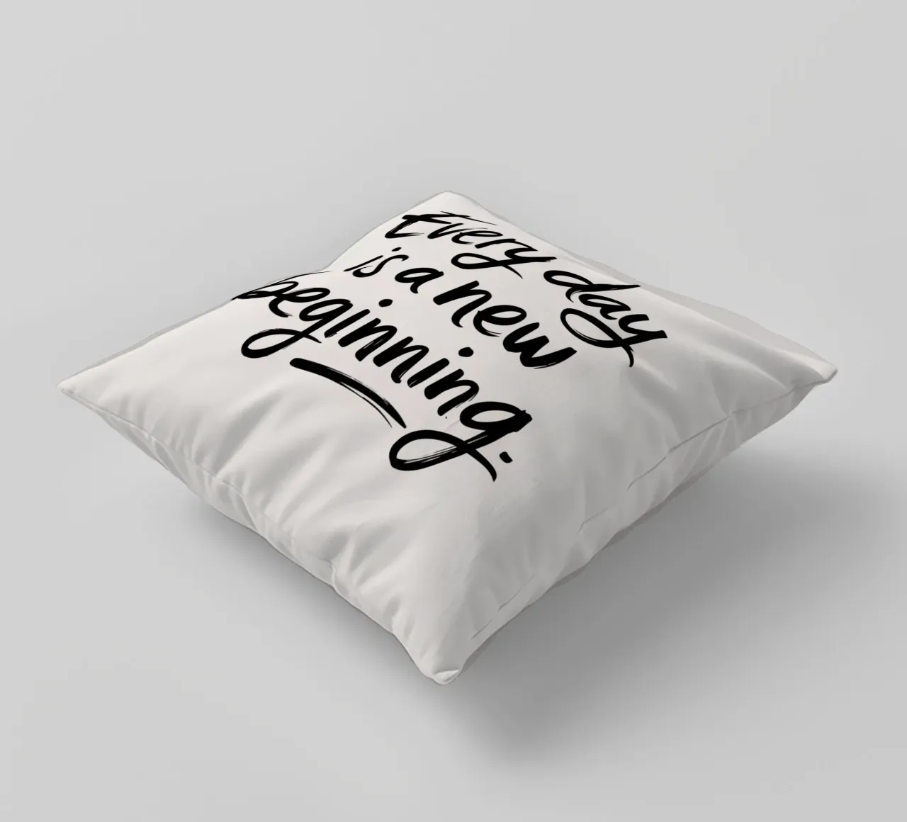 Every day is a new beginning. decorative cushion by logic