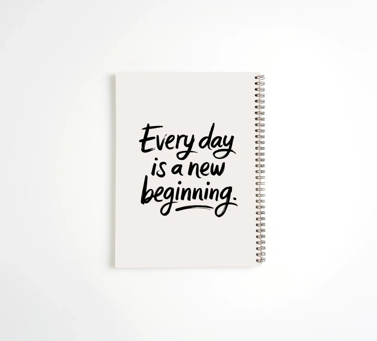 Every day is a new beginning. spiral notebook by logic