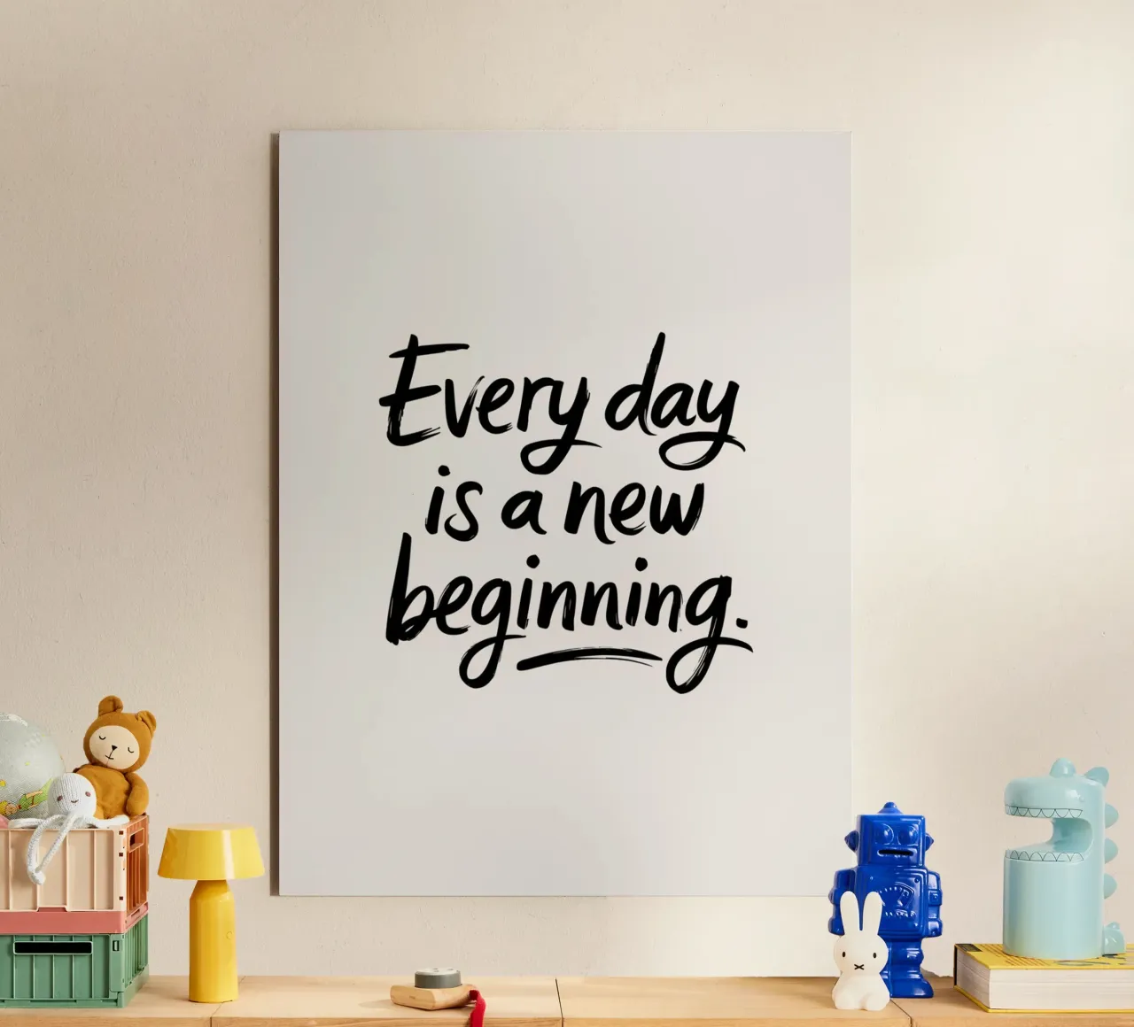 Every day is a new beginning. alu-dibond by logic