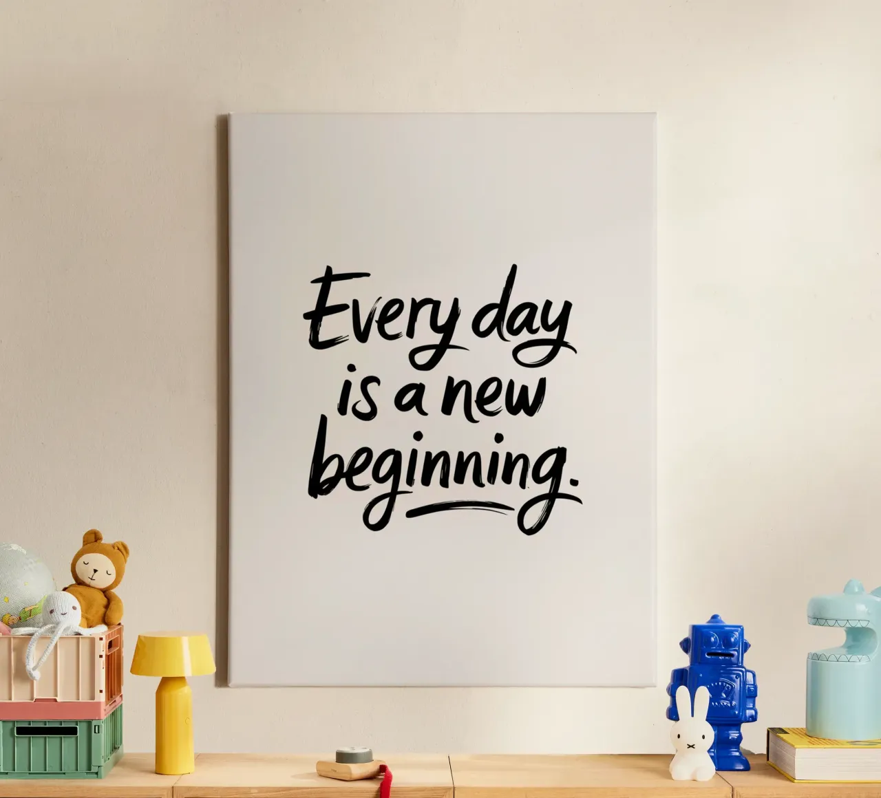 Every day is a new beginning. canvas by logic