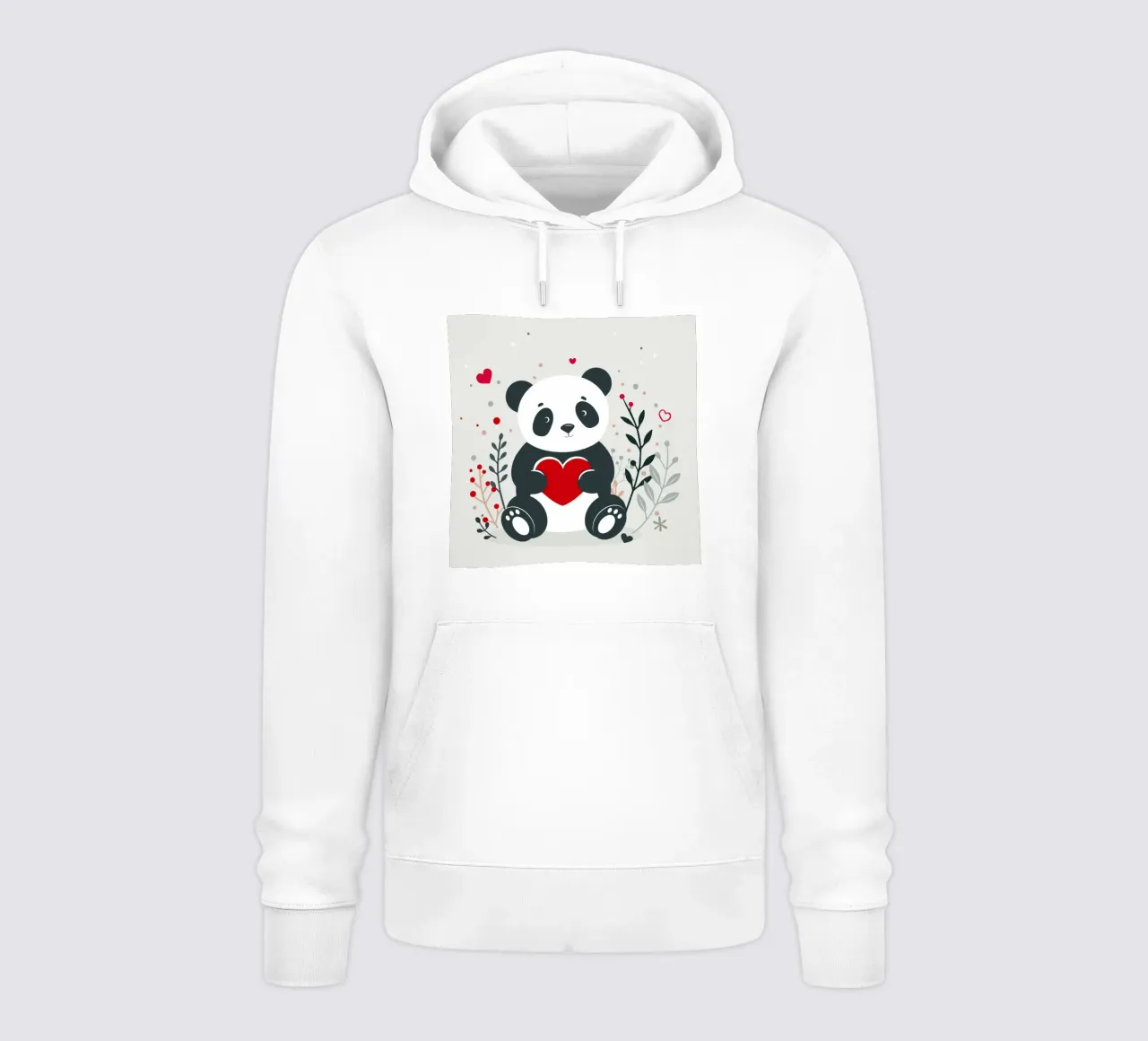Panda mignon avec un cœur - Affectueux Valentin sweat à capuche de namosh