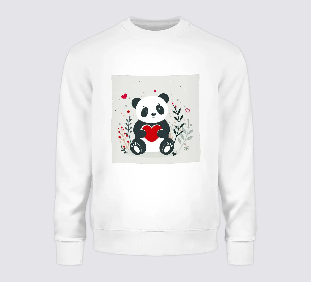 Panda mignon avec un cœur - Affectueux Valentin sweat de namosh