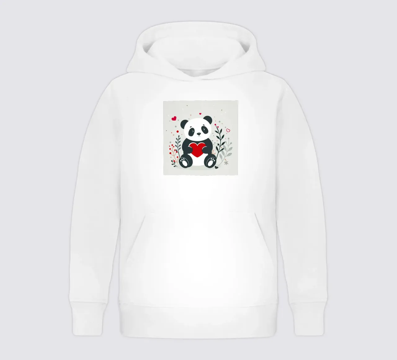 Panda mignon avec un cœur - Affectueux Valentin sweat à capuche enfant de namosh