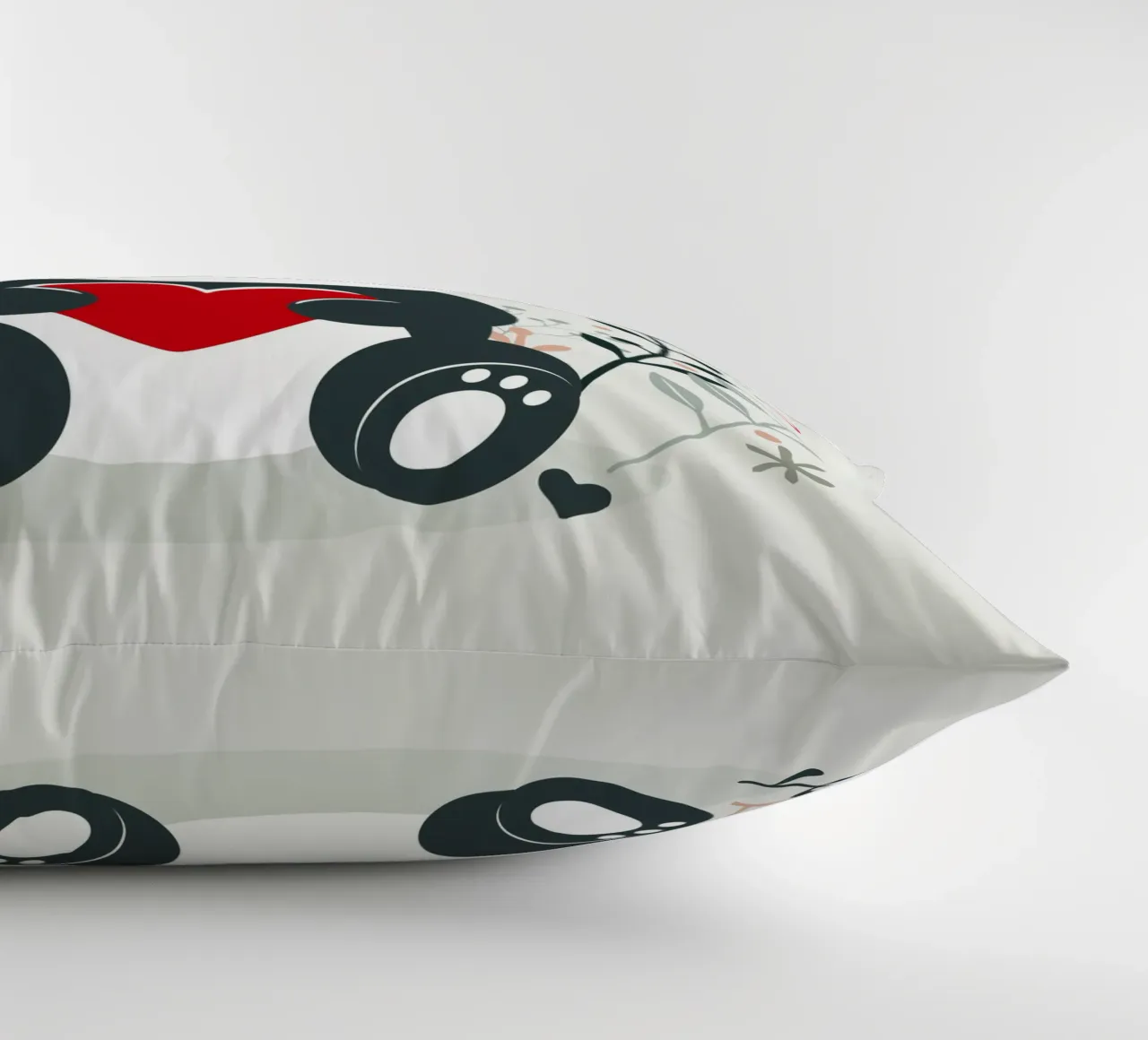 Panda mignon avec un cœur - Affectueux Valentin coussin de namosh