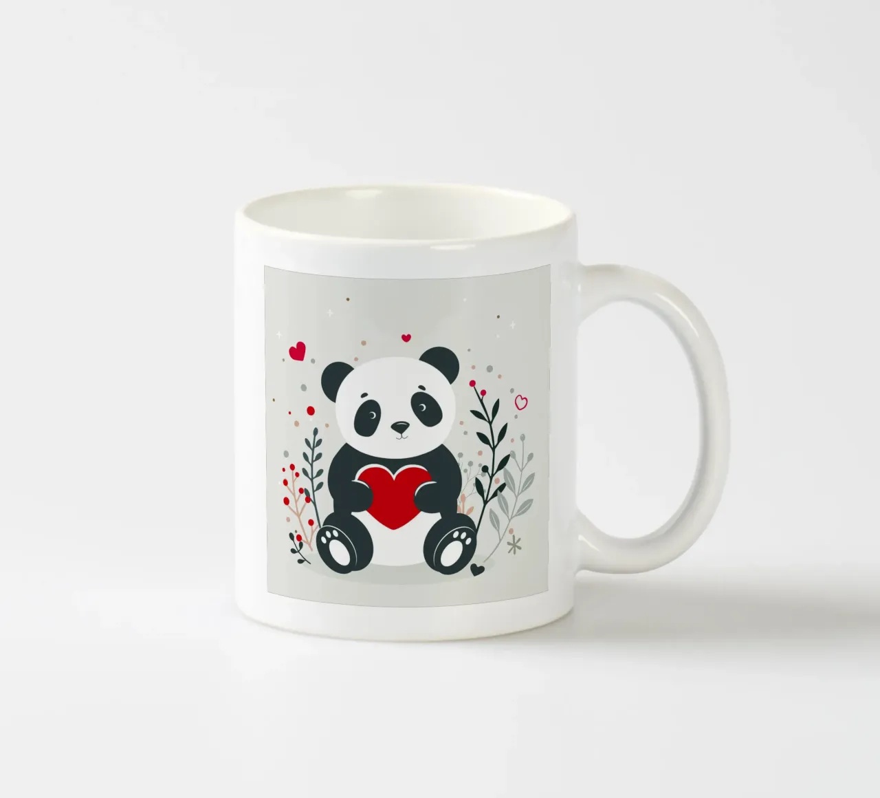 Panda mignon avec un cœur - Affectueux Valentin mug en céramique de namosh