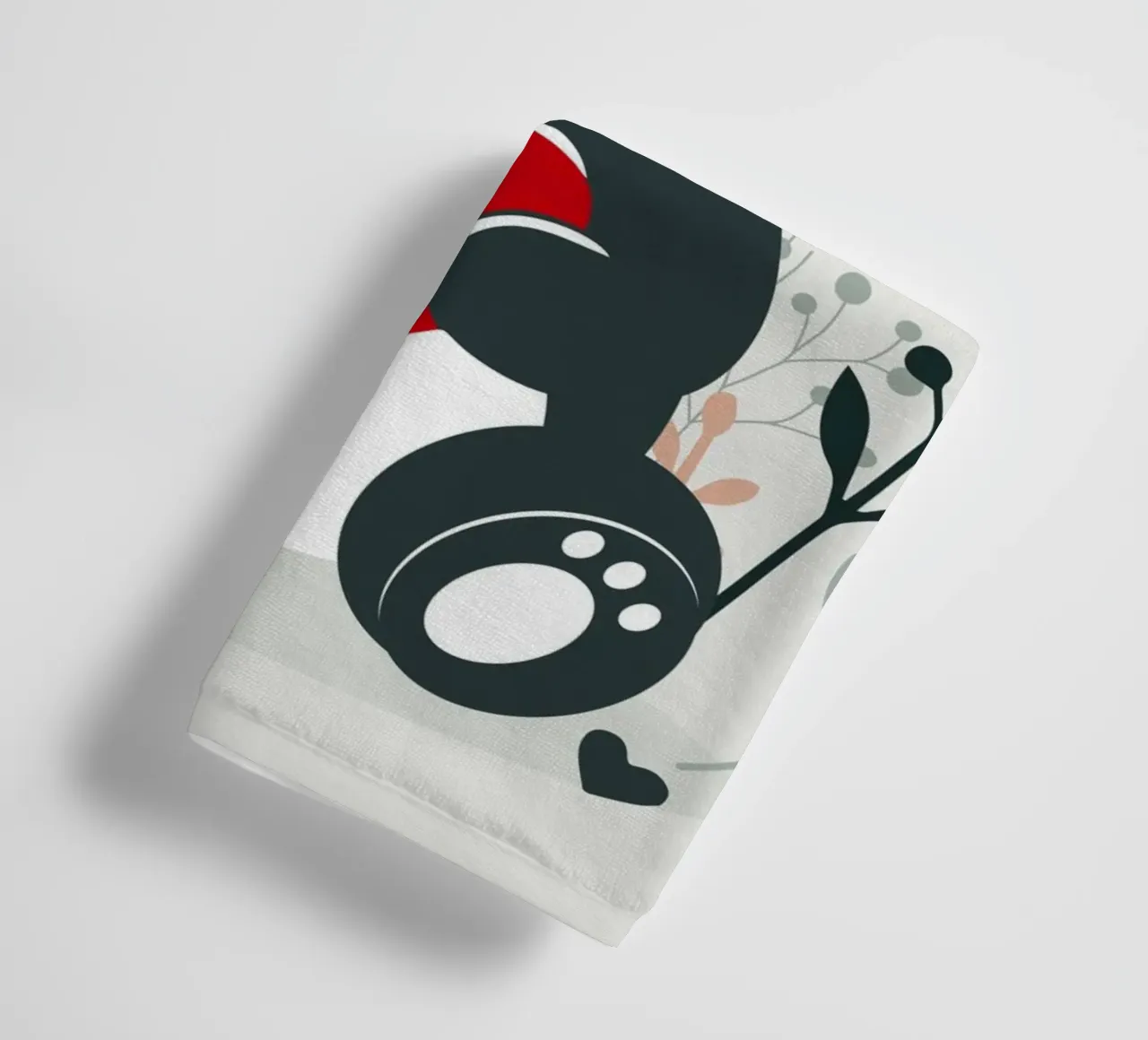 Panda mignon avec un cœur - Affectueux Valentin serviette de bain de namosh