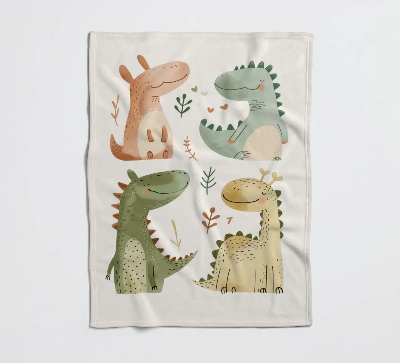 Happy Dinosaurs coperta in pile da treechild