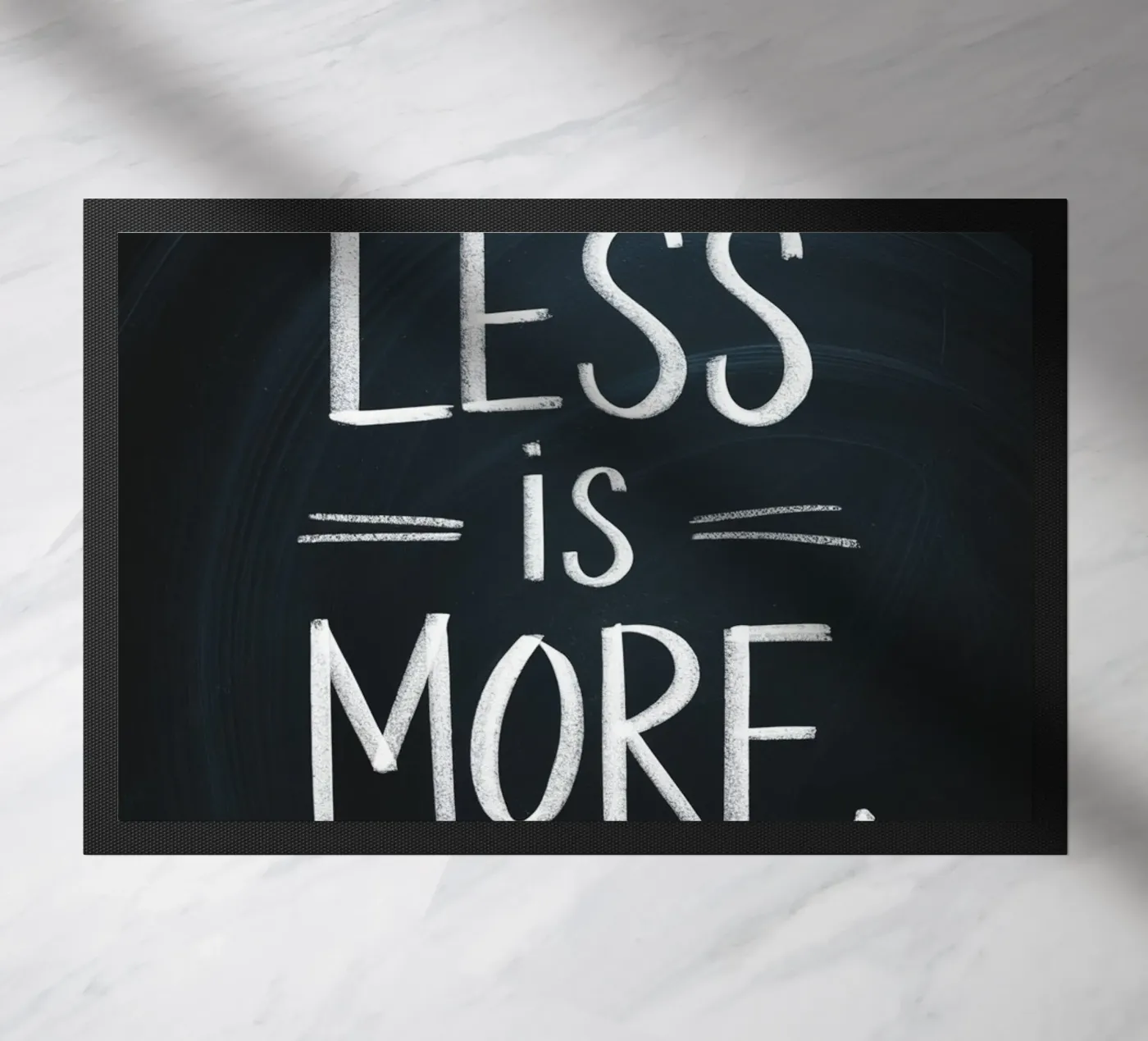 Minder is meer deurmat van logic