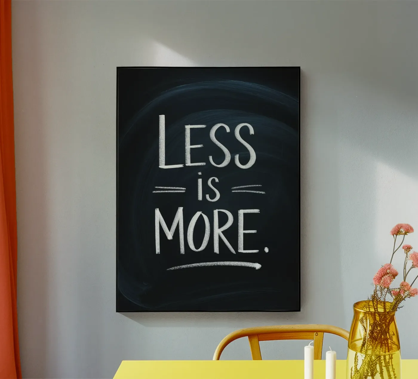 Less is more plexiglas de logic