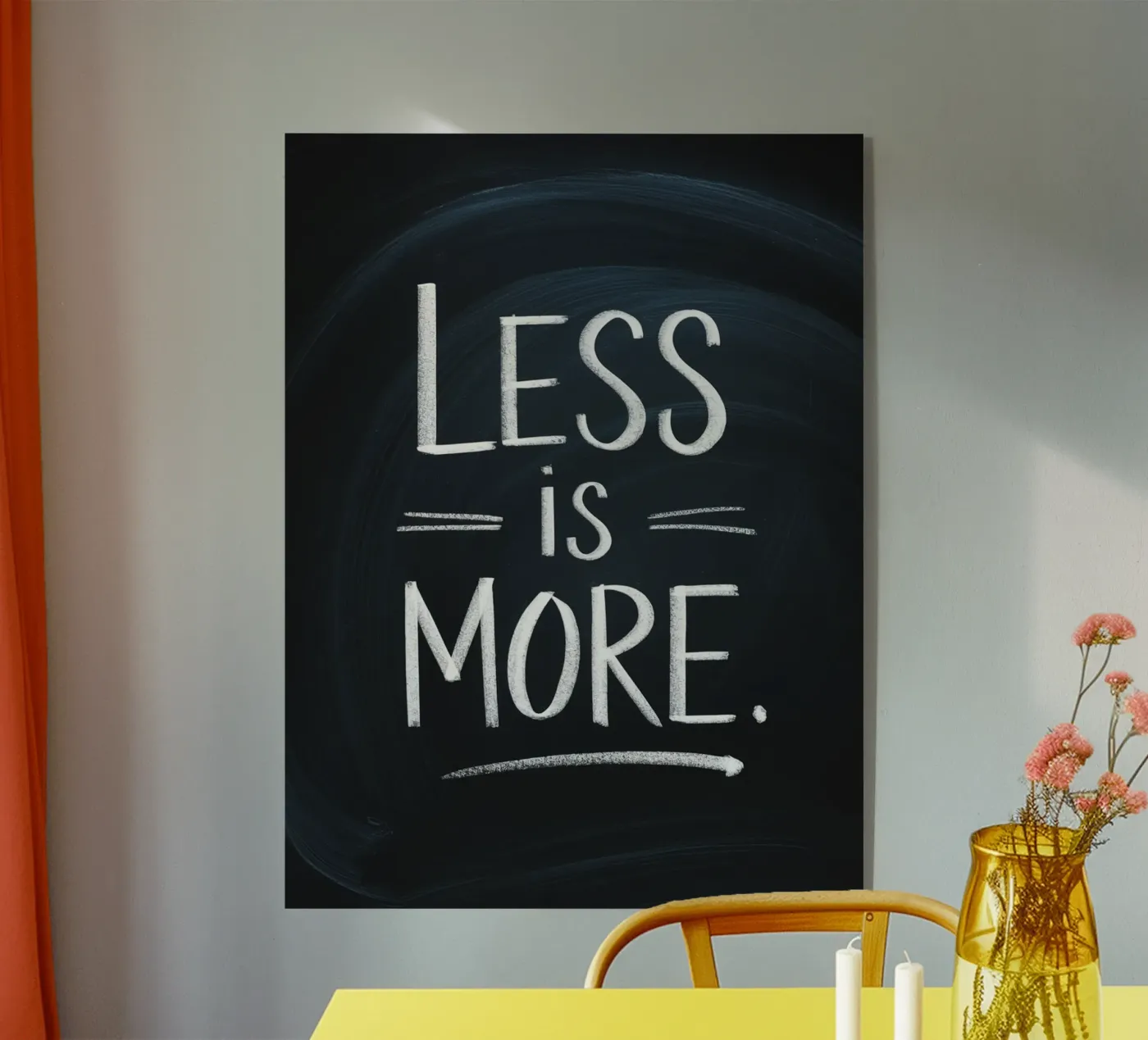 Less is more plexiglas de logic