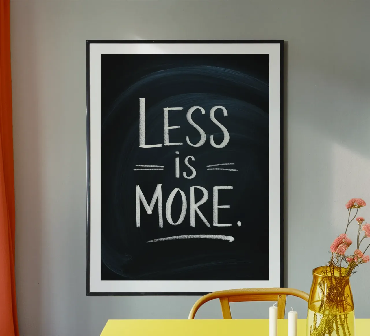 Meno è meglio poster da logic