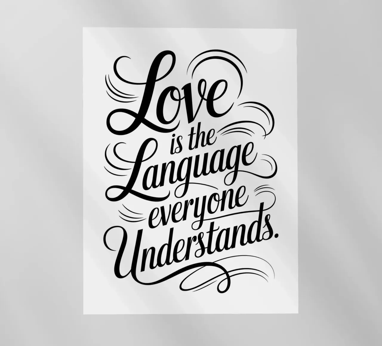L'amore è la lingua che tutti capiscono pellicola backlit da logic