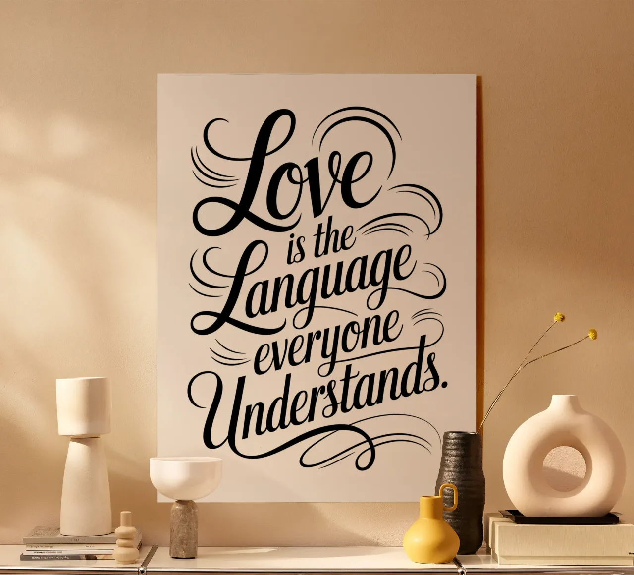 L'amore è la lingua che tutti capiscono plexiglass da logic