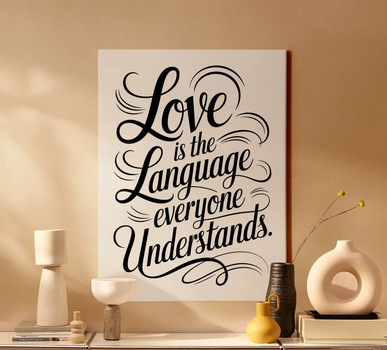 Love is the language everyone understands canvas by logic