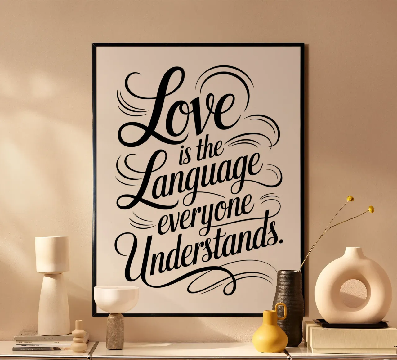 L'amore è la lingua che tutti capiscono carta hahnemühle da logic