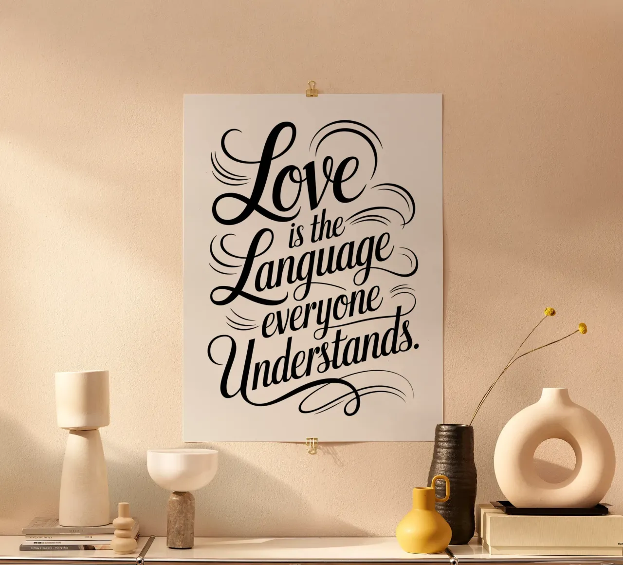 L'amore è la lingua che tutti capiscono carta hahnemühle da logic