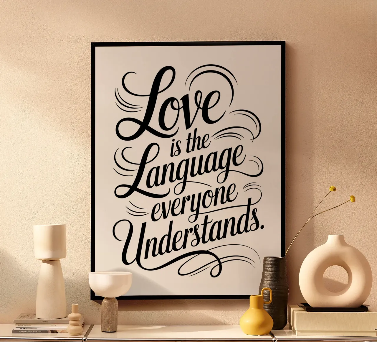 L'amore è la lingua che tutti capiscono carta hahnemühle da logic