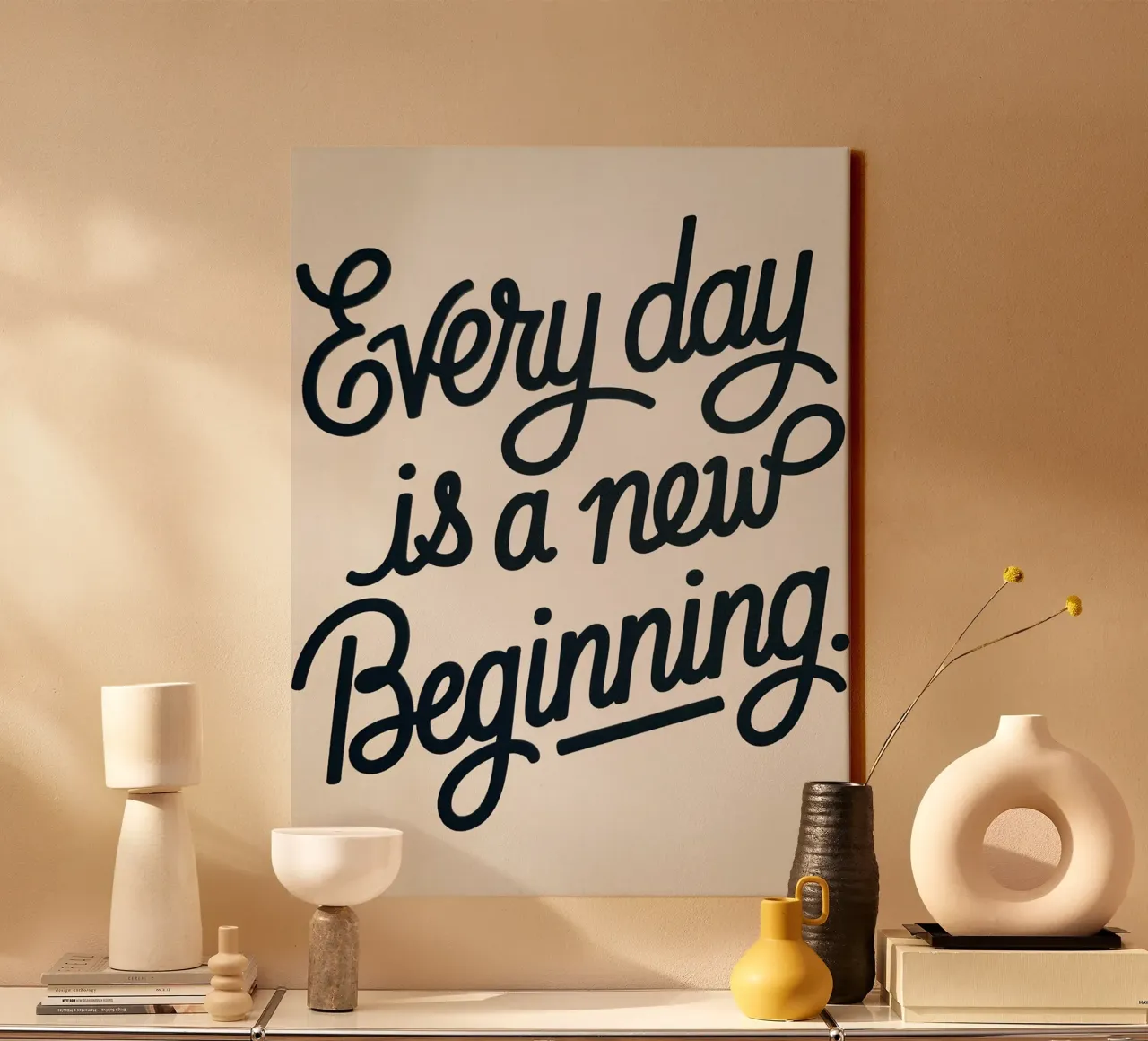 Every day is a new beginning. canvas by logic