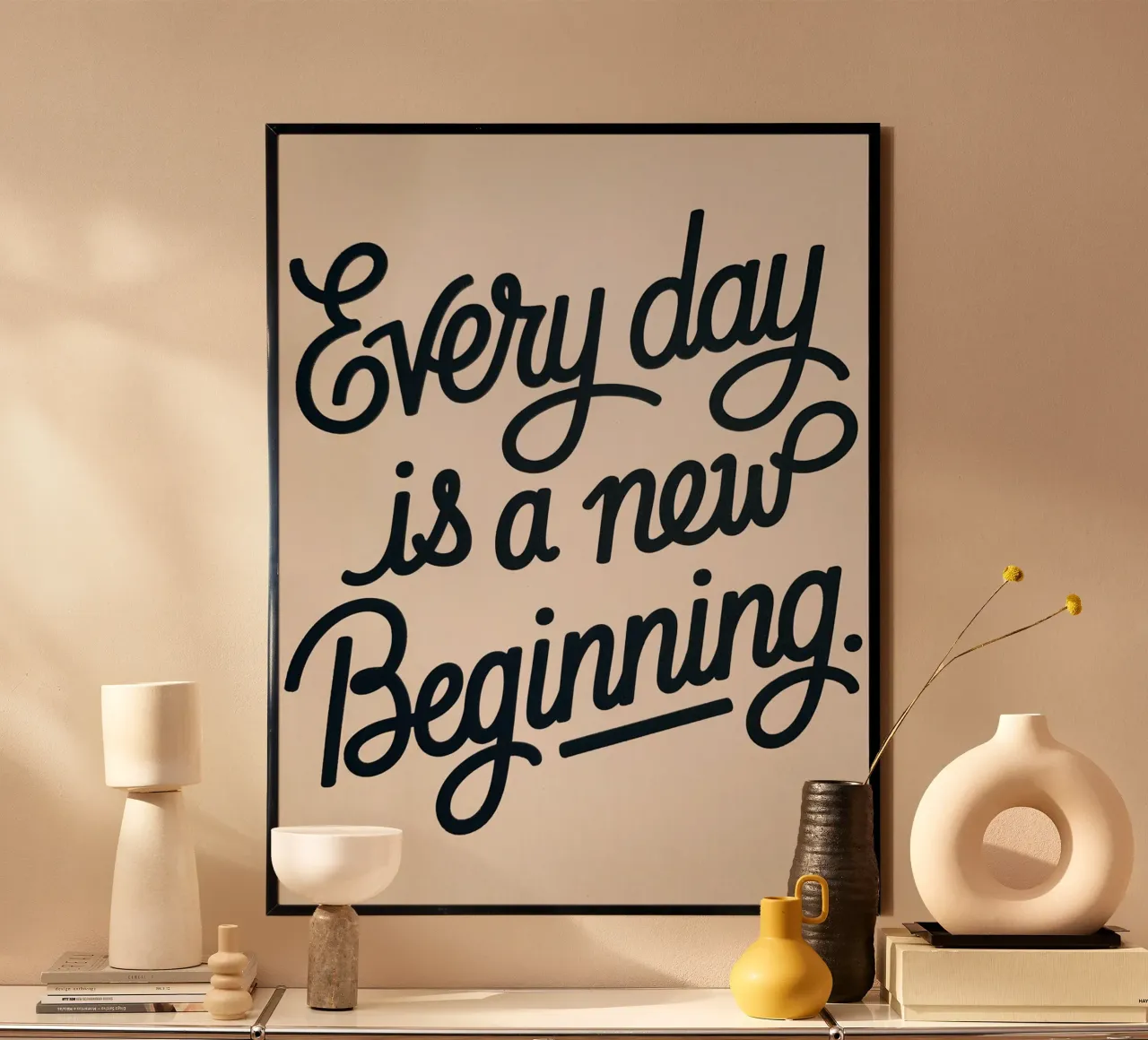 Jeder Tag ist ein neuer Anfang. Poster von logic
