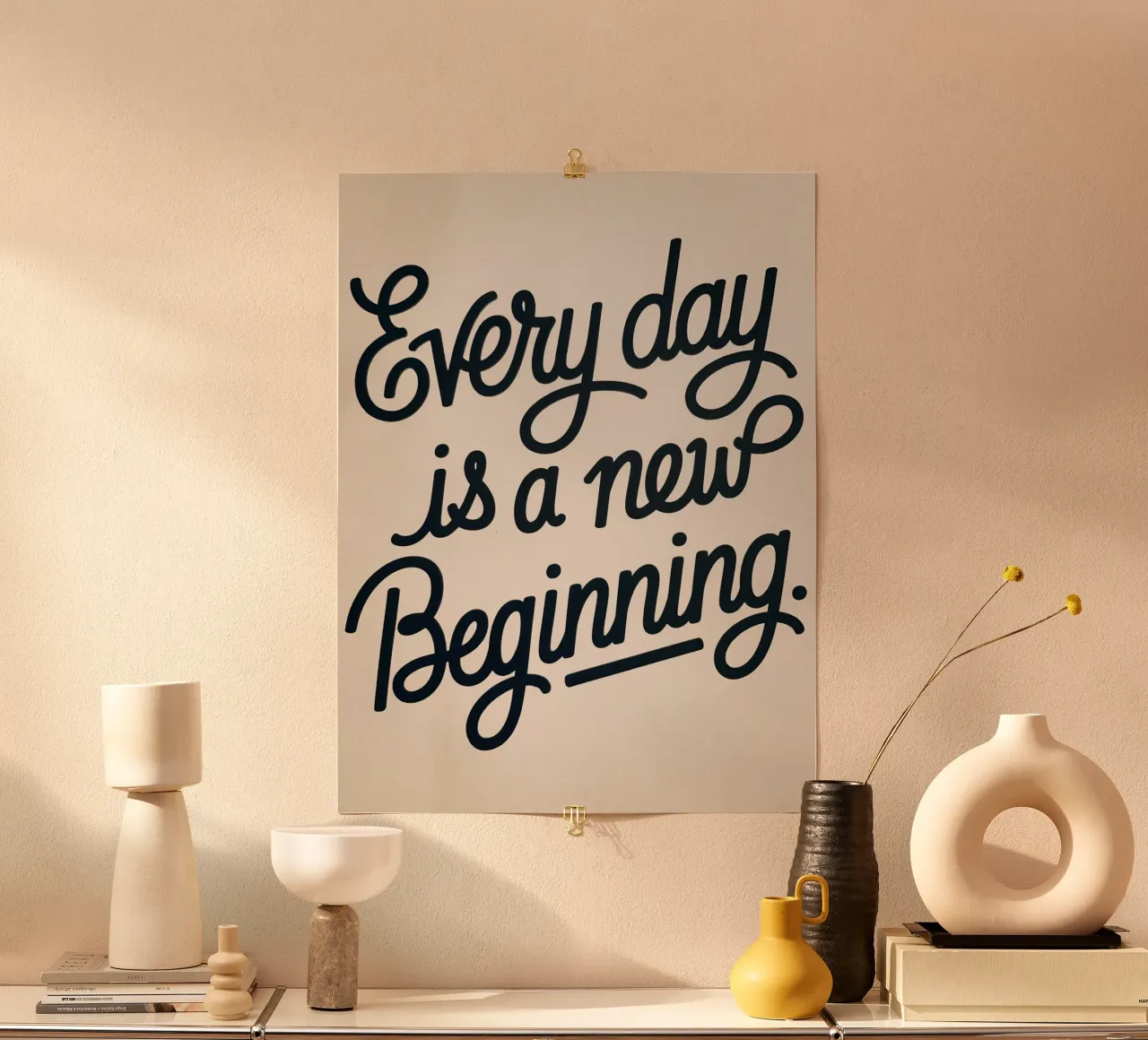 Jeder Tag ist ein neuer Anfang. Poster von logic