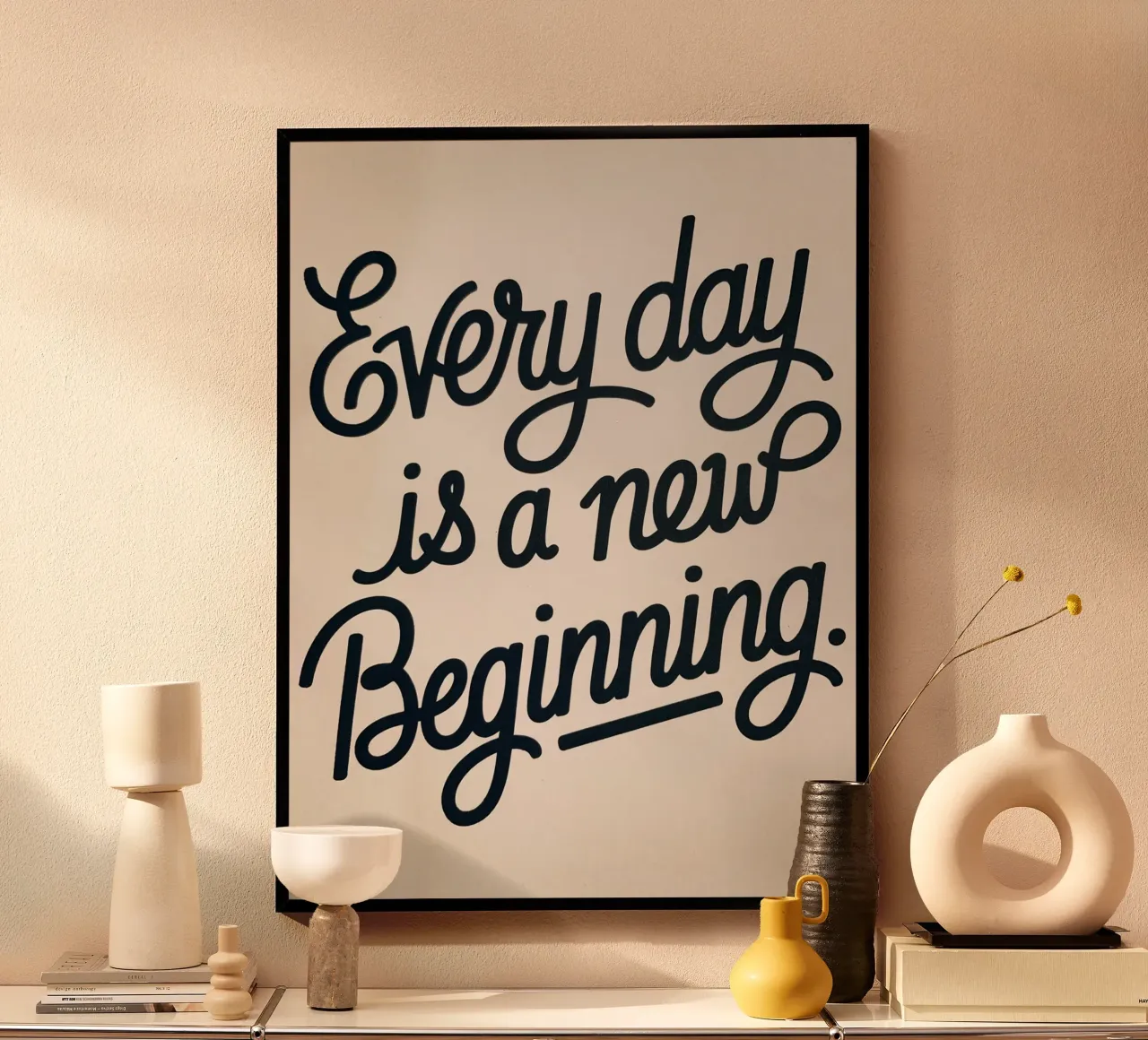 Jeder Tag ist ein neuer Anfang. Poster von logic