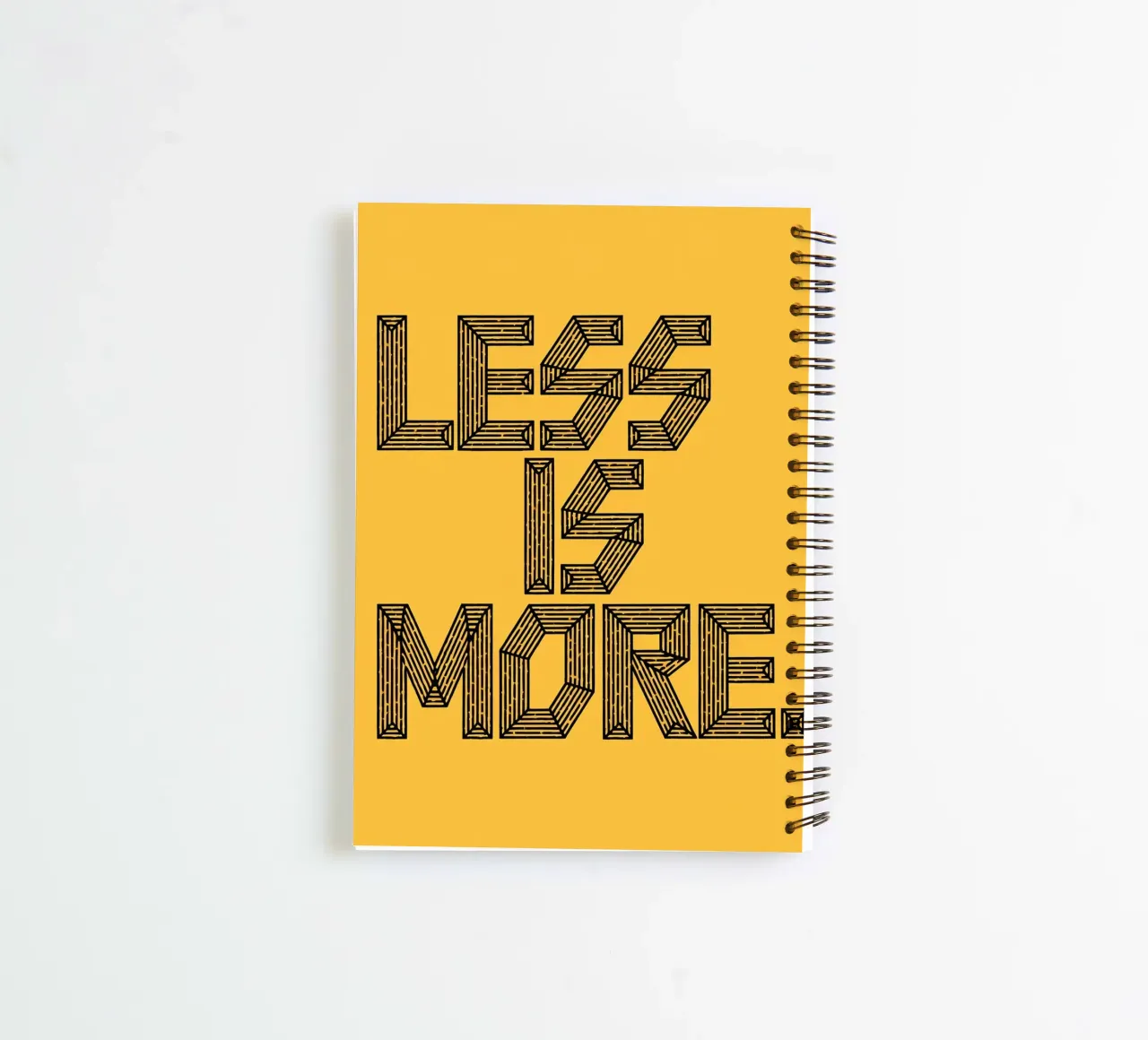 LESS IS MORE. spiral notebook by logic