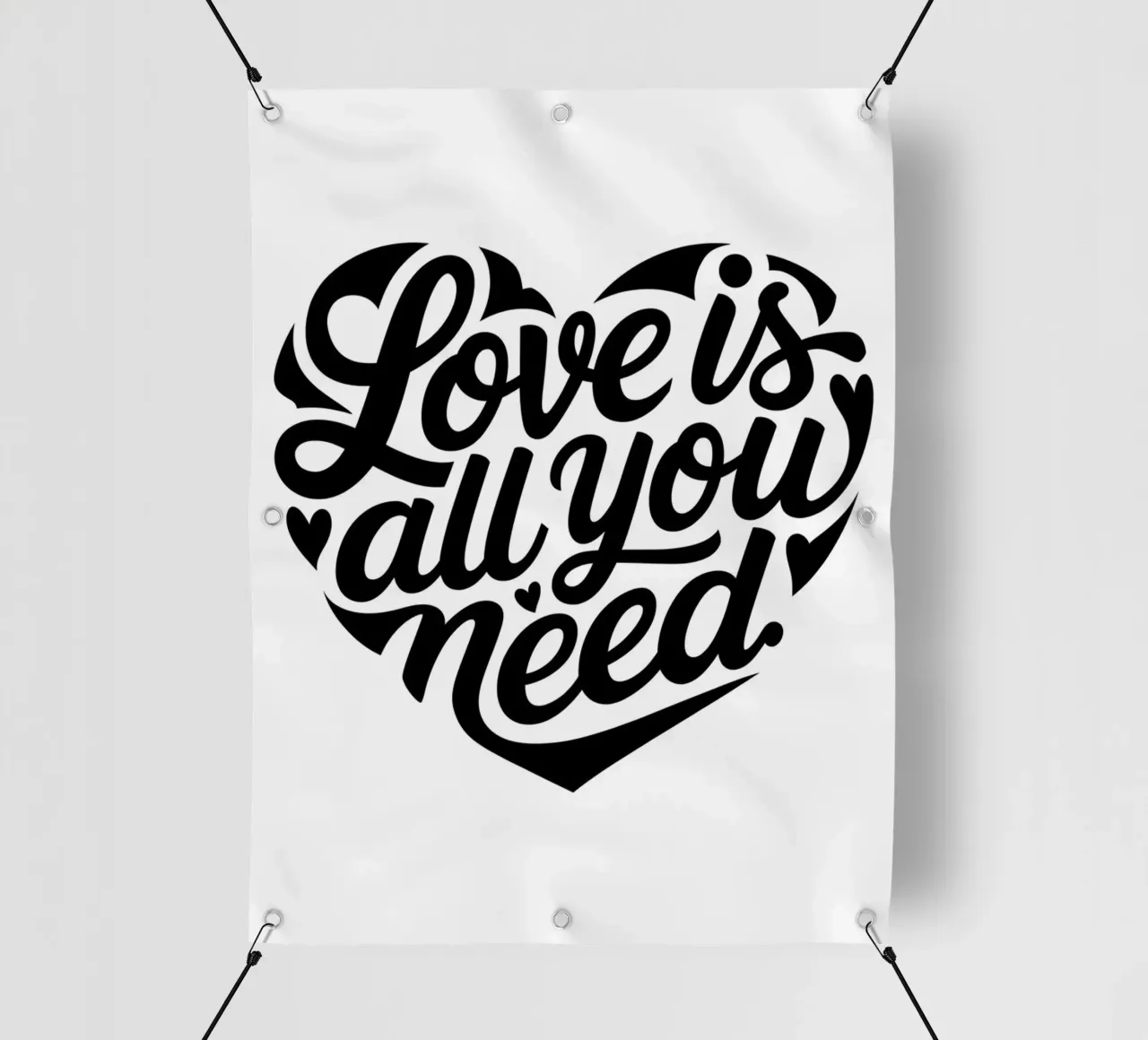 L'amore è tutto ciò che serve. telo in pvc da logic