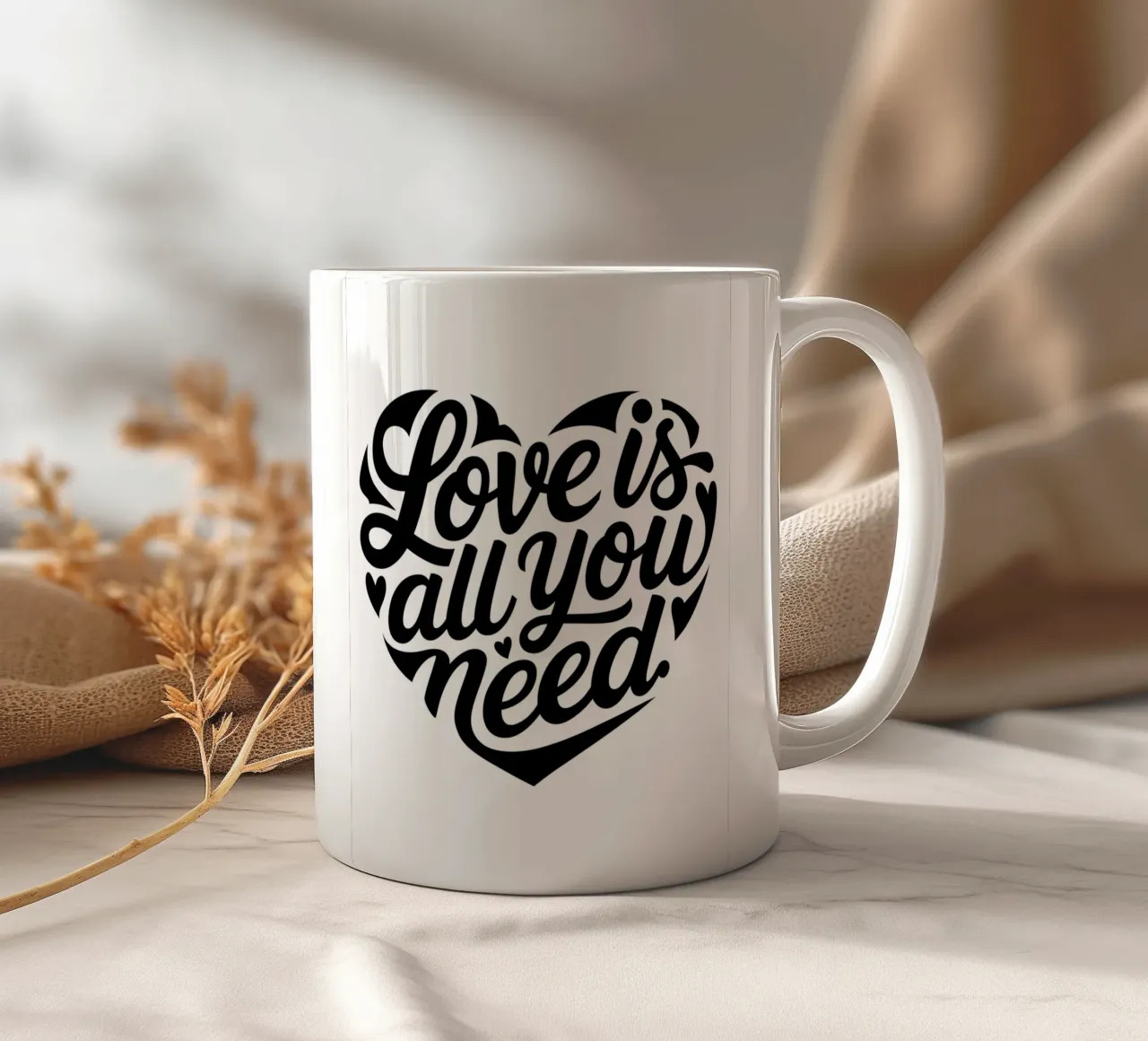 L'amore è tutto ciò che serve. tazza in ceramica da logic