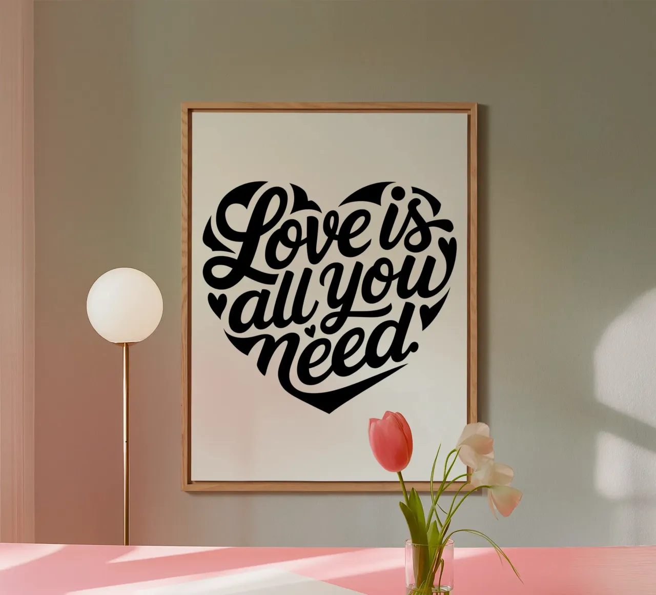 L'amore è tutto ciò che serve. alluminio dibond da logic