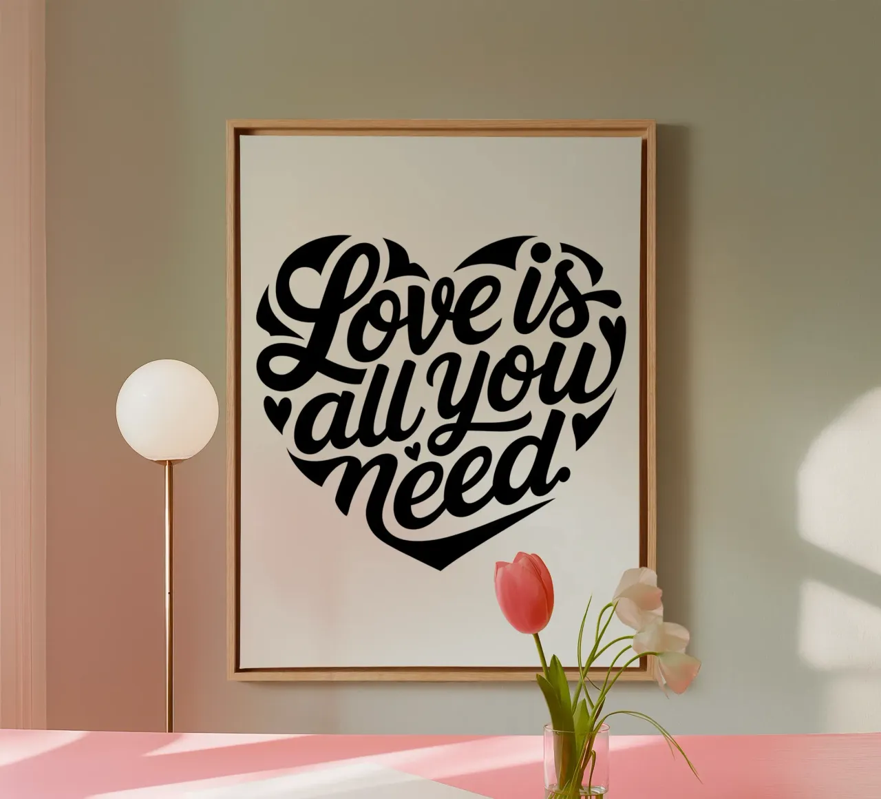 L'amore è tutto ciò che serve. tela da logic