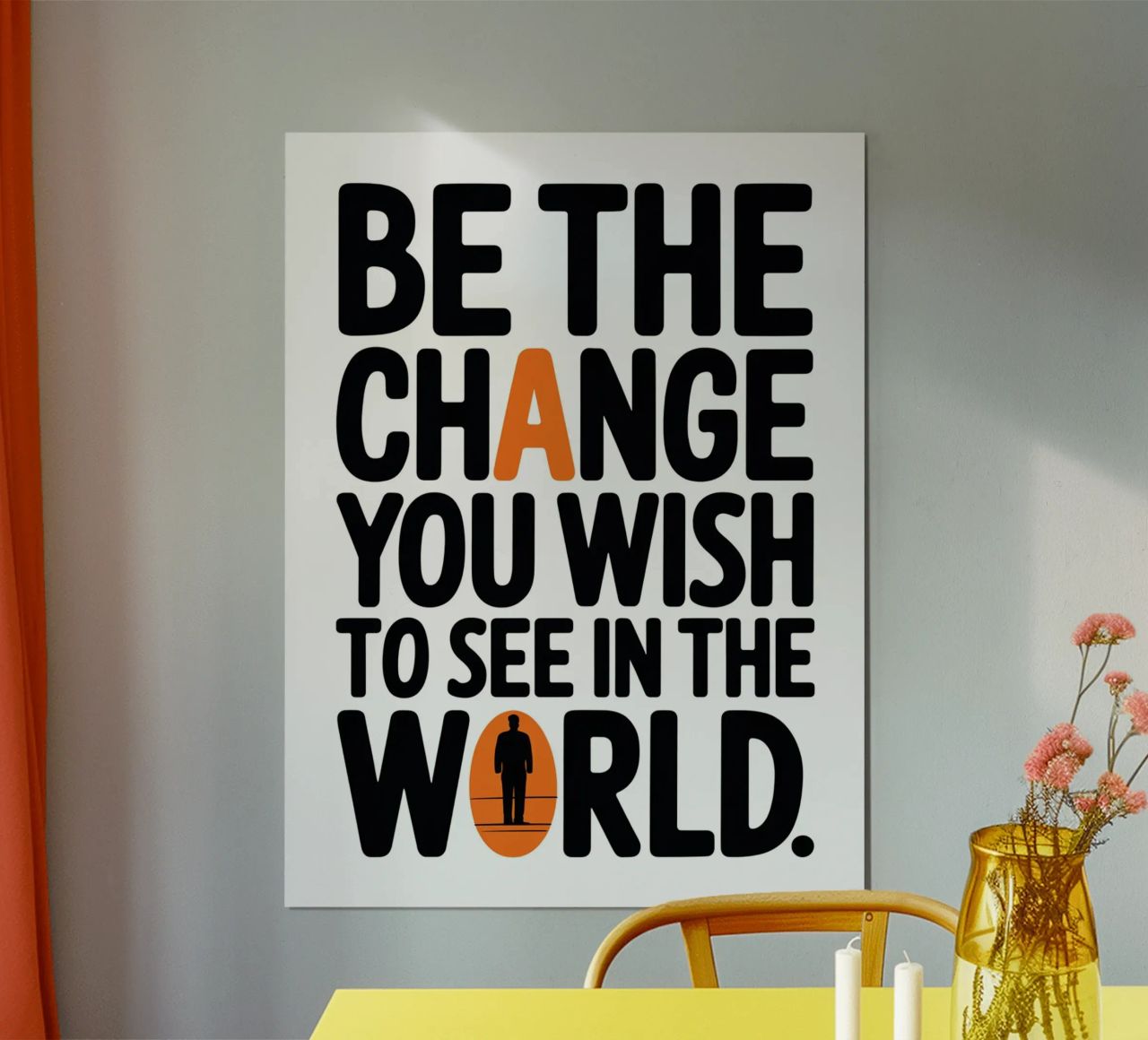SEI DIE VERÄNDERUNG, DIE DU DIR FÜR DIE WELT WÜNSCHST. Poster von logic