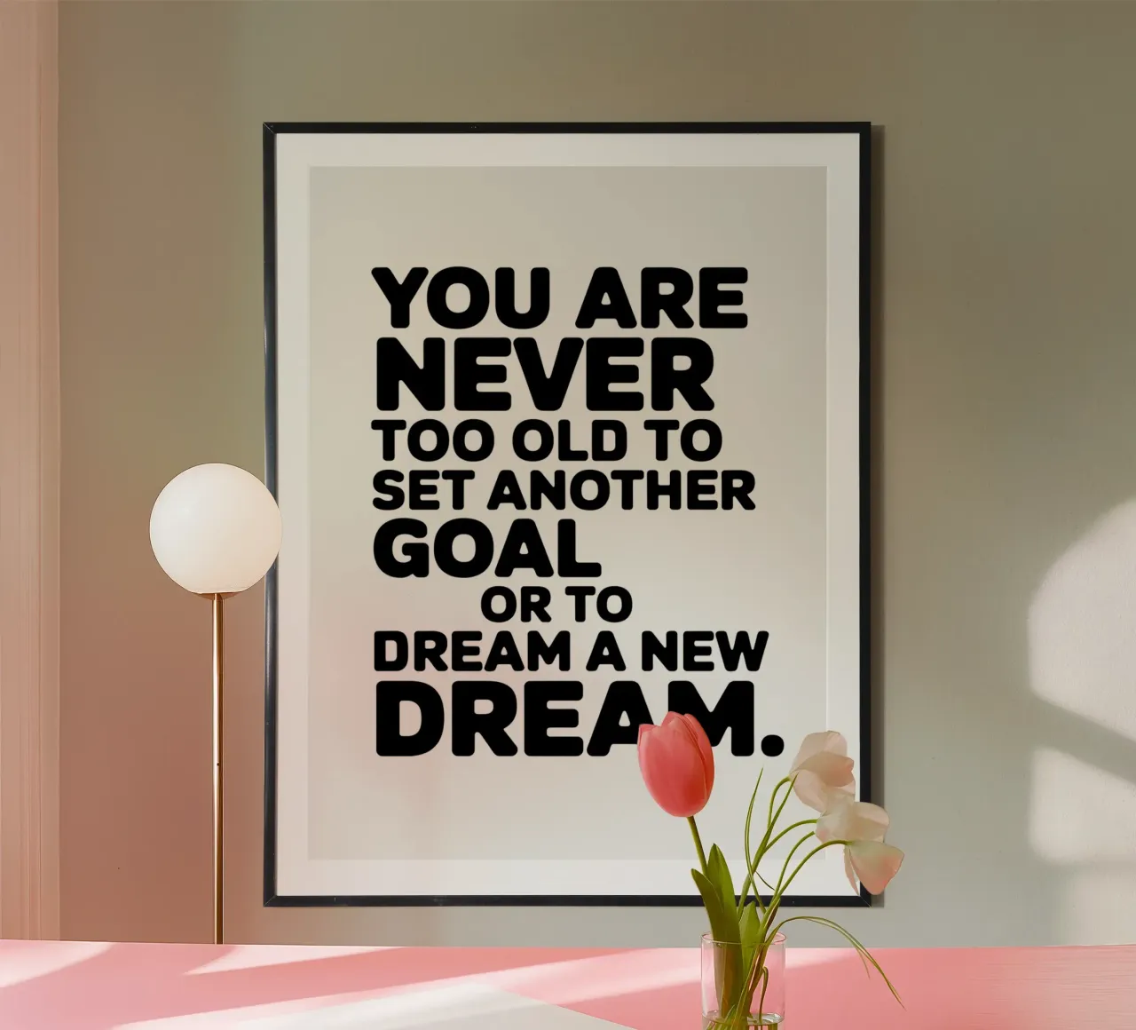 MAN IST NIE ZU ALT, UM SICH EIN NEUES ZIEL ZU SETZEN ODER EINEN NEUEN TRAUM ZU VERWIRKLICHEN Hahnemühle von logic