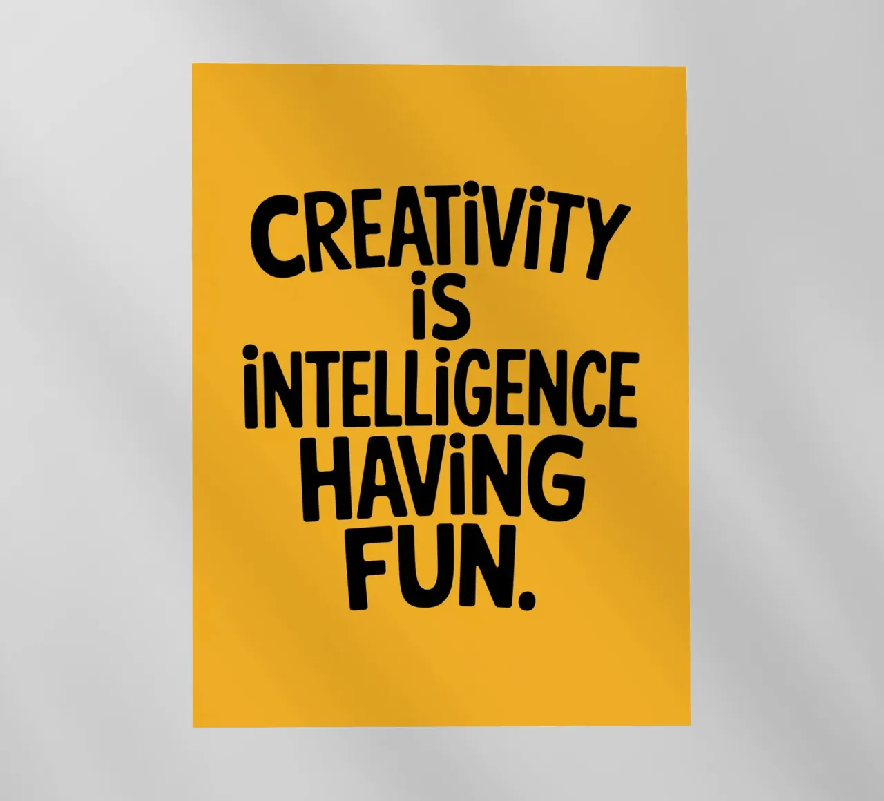 La creatività è intelligenza che si diverte. pellicola backlit da logic