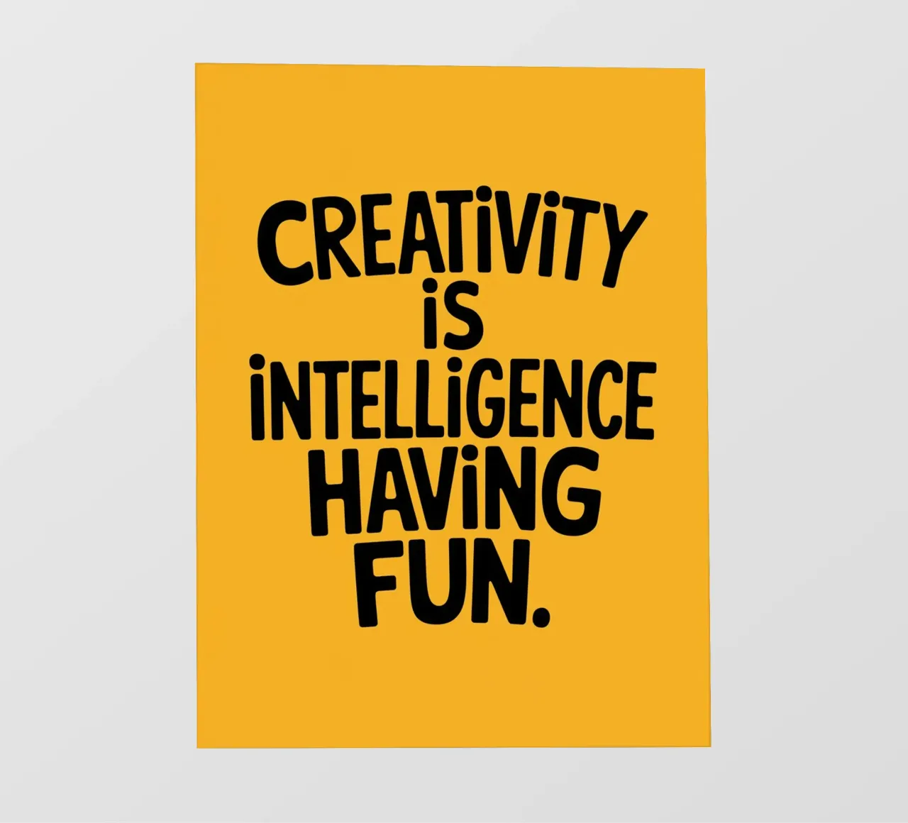 La creatività è intelligenza che si diverte. pellicola backlit da logic