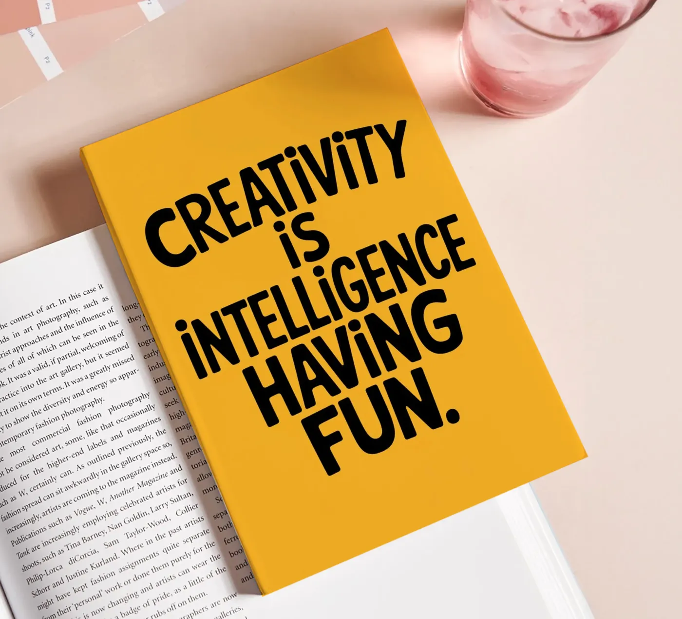 Creativity is intelligence having fun. notebook by logic