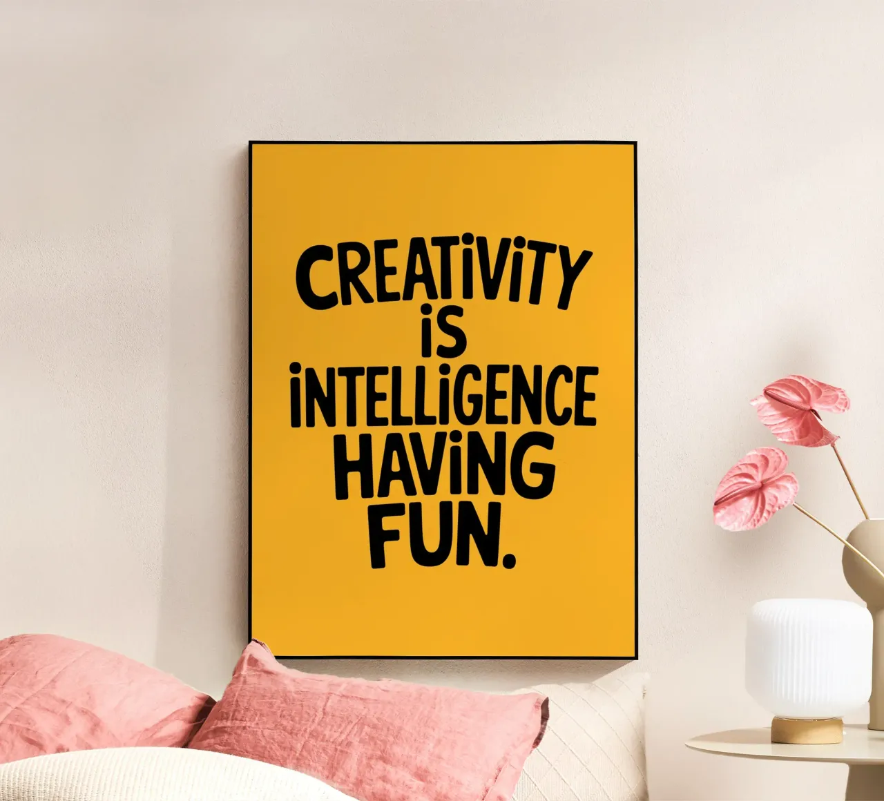 Creativity is intelligence having fun. acrylic glass by logic