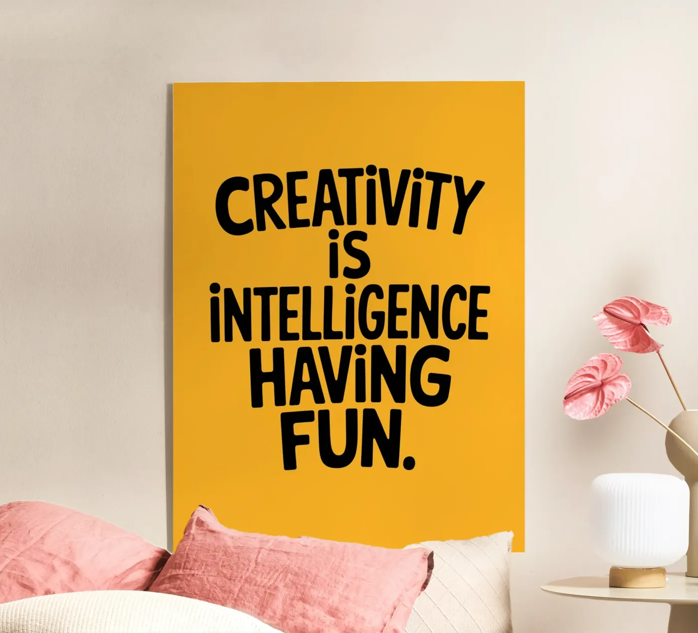 Creativity is intelligence having fun. Acryl-Glas von logic