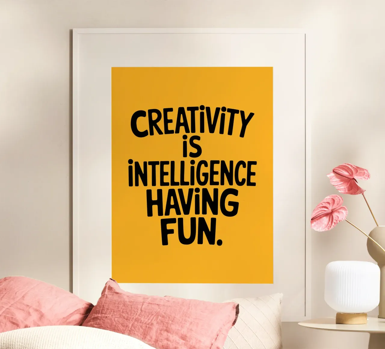 Creativity is intelligence having fun. hahnemühle by logic