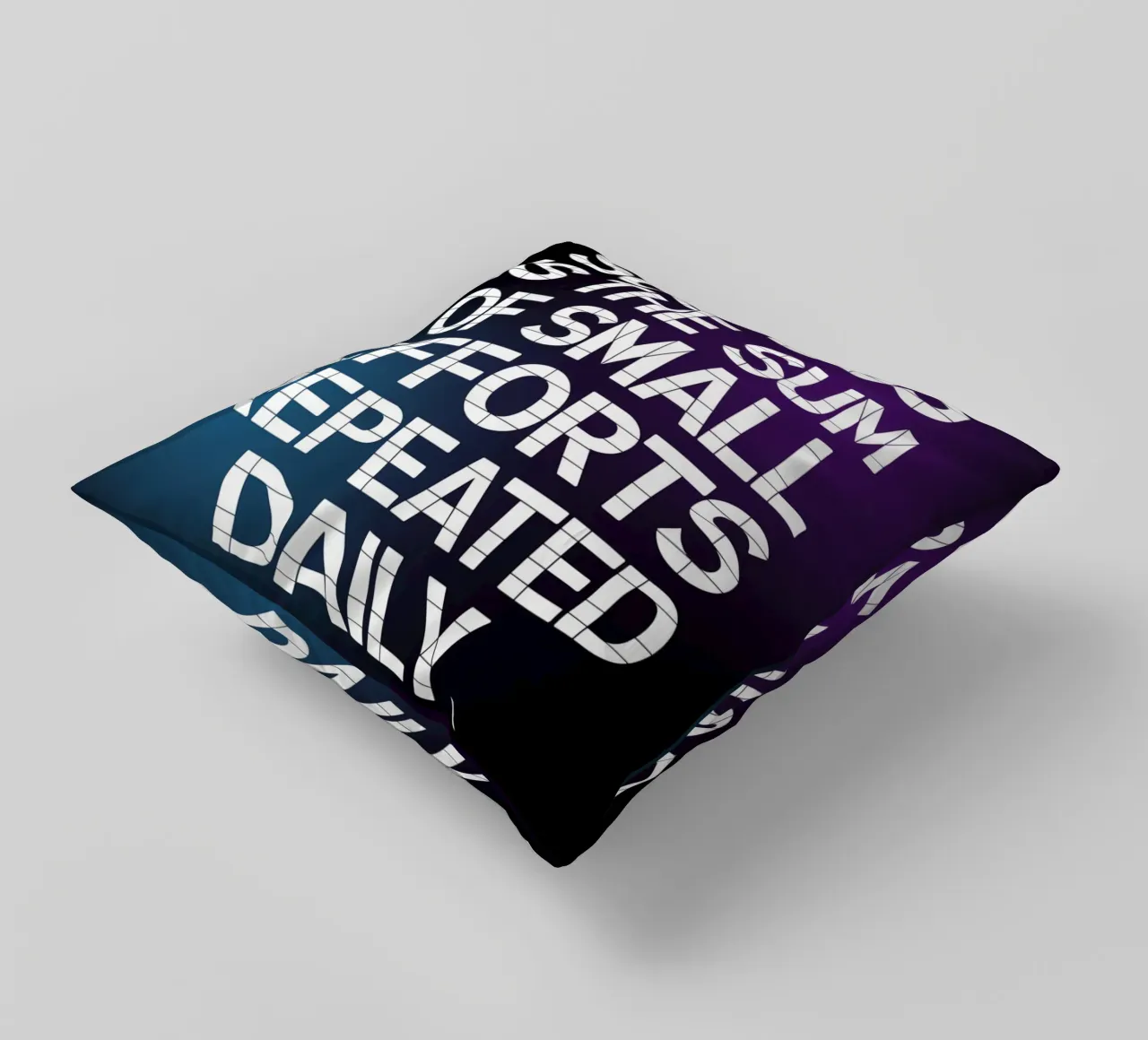 SUCCESS IS THE SUM OF SMALL EFFORTS REPEATED DAILY. decorative cushion by logic