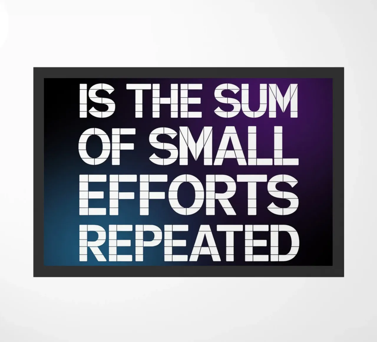 SUCCESS IS THE SUM OF SMALL EFFORTS REPEATED DAILY. doormat by logic